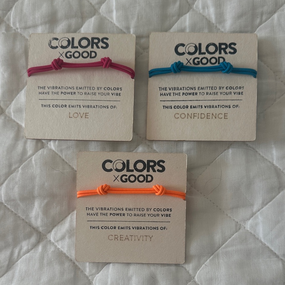Kids Vibrant Bracelet Set - Pink, Blue, Orange